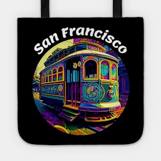 San Francisco Cable Car v1 round Tote