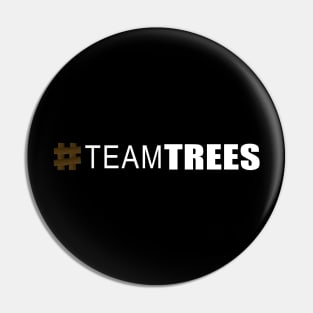 Hashtag Team Trees White Pin