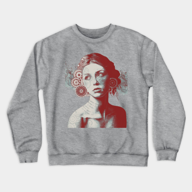 Geometric Mandala Red Crew Neck