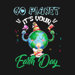 Earth Day Go Planet Environment Protection Funny Sunglasses T-Shirt