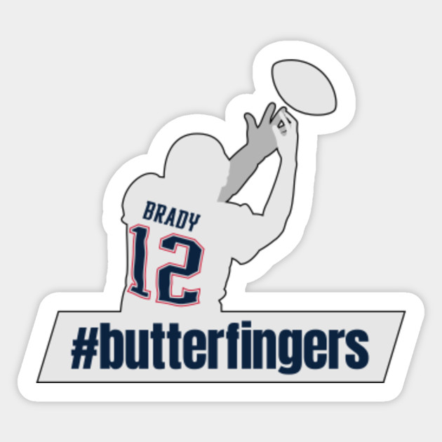 Brady Butterfingers Nfl Sticker Teepublic 1474