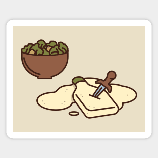 Caesar Salad Sticker, Funny Food Stickers