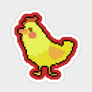 Pixel Elegance Chiken Magnet