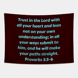 Bible Verse Proverbs 3:5-6 Tapestry