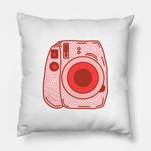 Red Polaroid Camera Pillow