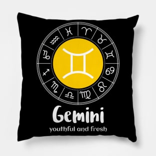 Gemini Youthful And Fresh Zodiac Sign Pillow