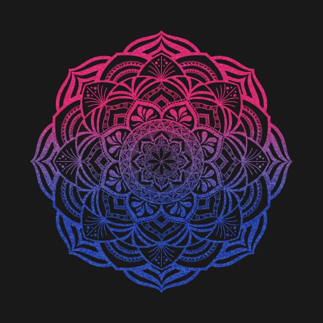 Gradient Bi Pride Mandala by JustGottaDraw