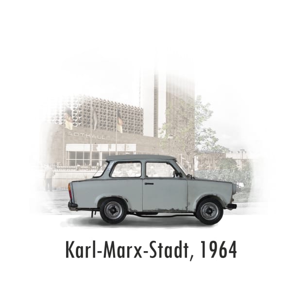 A Trabant in Karl-Marx-Stadt by DaJellah