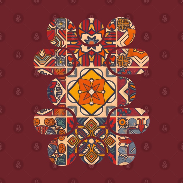 Abstract organic shape with moroccan tile pattern by craftydesigns