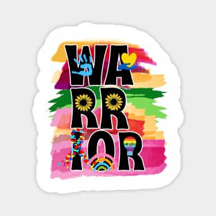 The warrior autism awareness Magnet