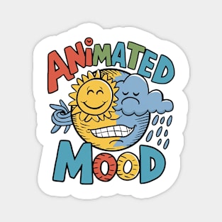 Sunny & Cloudy Mix - Animated Mood Design Magnet