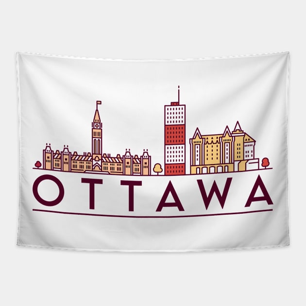 Ottawa cityscape Tapestry by SerenityByAlex