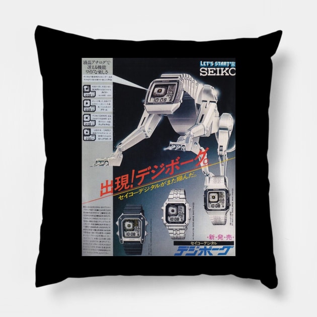 Seiko watch transformer Pillow by Lukasking Tees