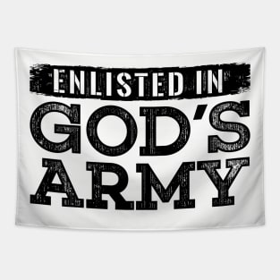 Enlisted in Gods Army Tapestry