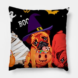 Trick Or Treat Pug Dog Halloween Gift Pillow