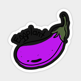 Hand Drawn Eggplant Minimal Magnet