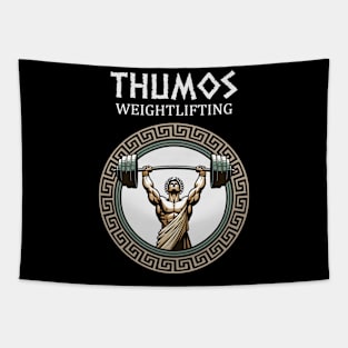 Thumos Weightlifting Greco-Roman Gym Ancient Bodybuilding Tapestry