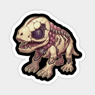 Scary Mummy Chibi T-Rex Isometric Dinosaur Skeleton Magnet