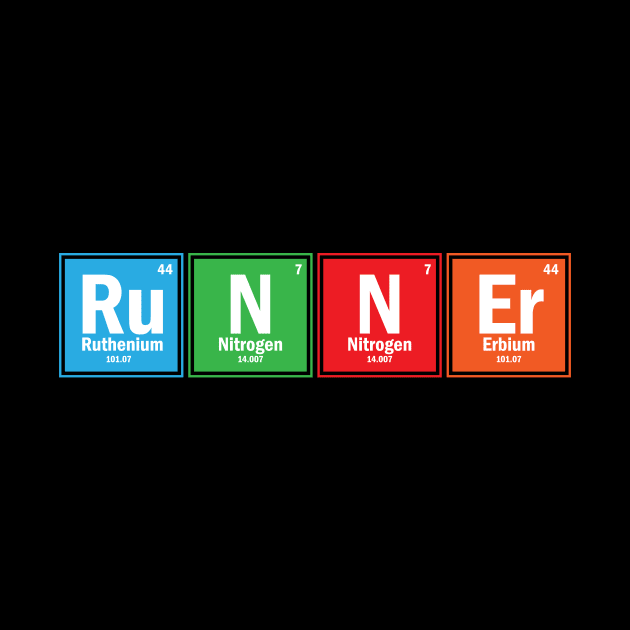 Runner Periodic Table of The Elements - Gift For Science Loving Runners by ScottsRed