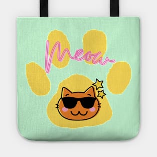 Cool sunglasses cat Tote