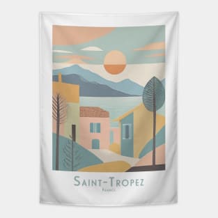 Saint-Tropez France - Seaside Serenity Tapestry