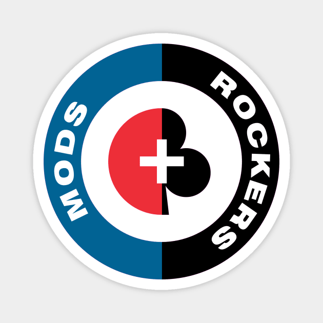Mods and Rockers Magnet by Skatee