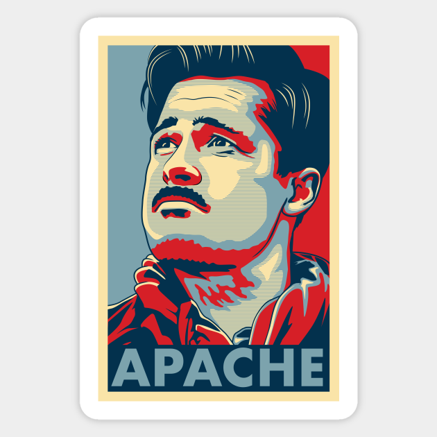 Sindssyge spiselige Demokratisk parti Aldo the Apache "Hope" Poster - Inglourious Basterds - Autocollant |  TeePublic FR
