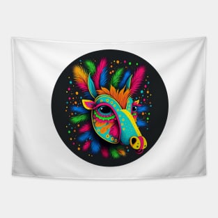 Llama's Party Mood:  Colorful and Joyful Tapestry