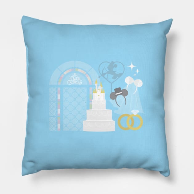 Fairytale Wedding Pillow by SarahLouiseNicholson