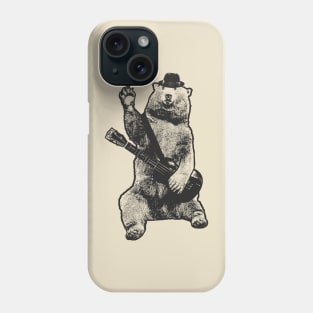 Bear wielding ukulele Phone Case