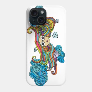 Rainbow Hair in the Sky Phone Case