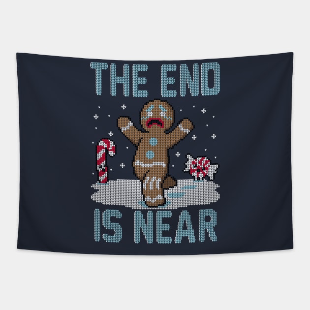 Christmas is near! - Ugly Christmas Sweater Tapestry by Raffiti