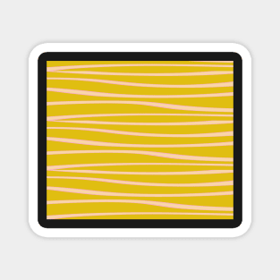 Trending yellow w. pale pink stripes Magnet