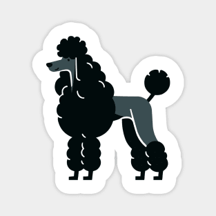 Black Standard Poodle Magnet