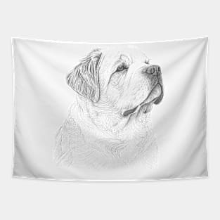 Peaceful Cute Bulldog Tapestry