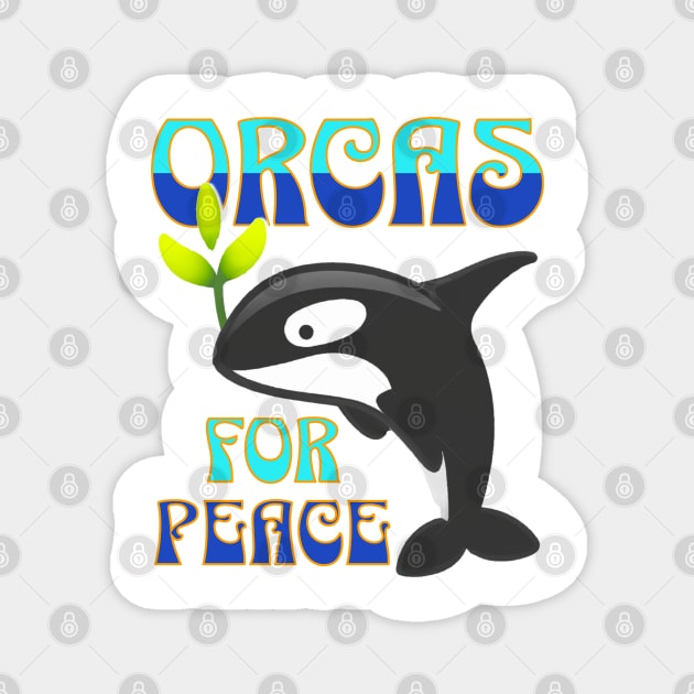Orcas for Peace Magnet by Distinct Designs NZ