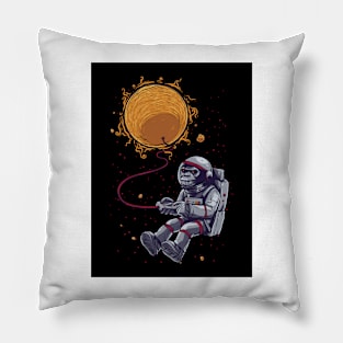 Astronaut Monkey With Planet Pillow