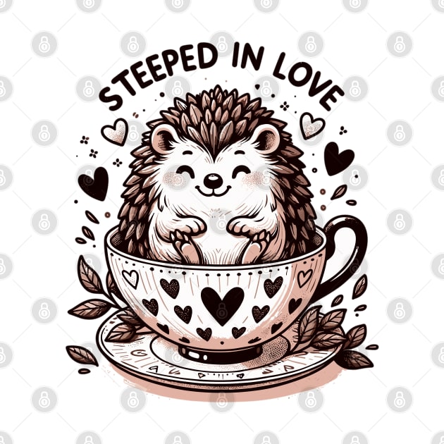 Cozy Hedgehog Tea Time by WEARWORLD