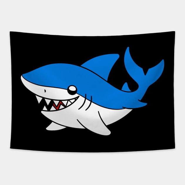 Cute Kawaii Shark Tapestry by KawaiiAttack