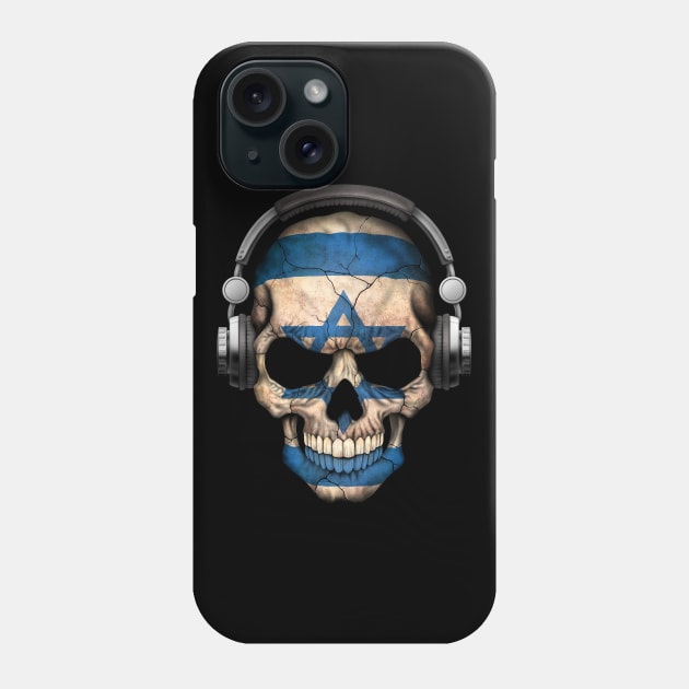 Dark Skull Deejay with Israeli Flag Phone Case by jeffbartels