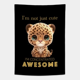 Panther Concentrated Awesome Cute Adorable Funny Quote Tapestry