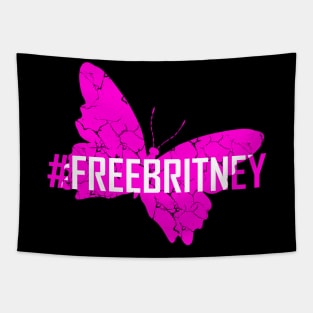 #FreeBritney Hashtag Free Britney Movement Butterfly Tapestry