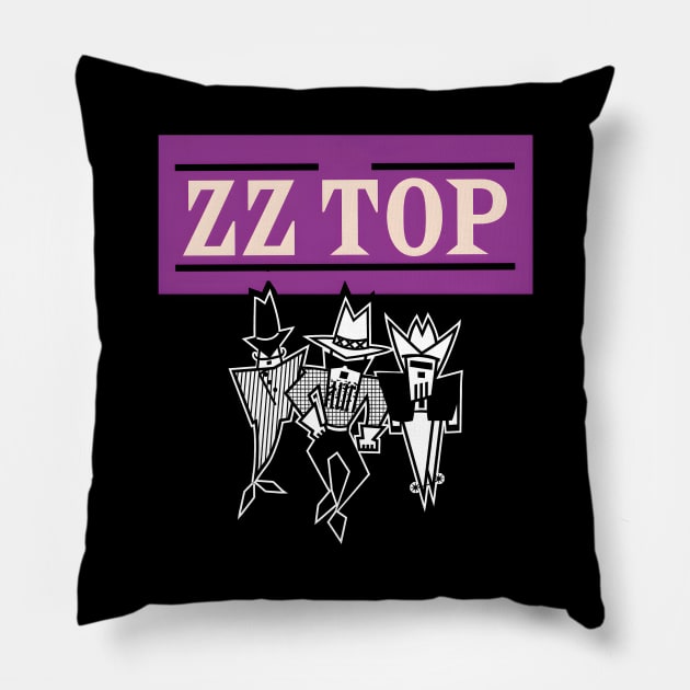 ZZ Tribute The Top Pillow by Ninjuhdelic