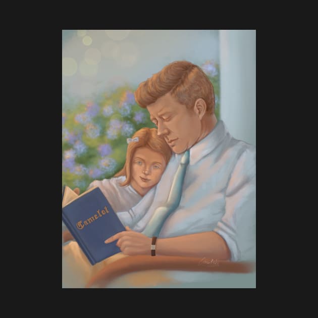 JFK and Caroline reading by thekennedyway