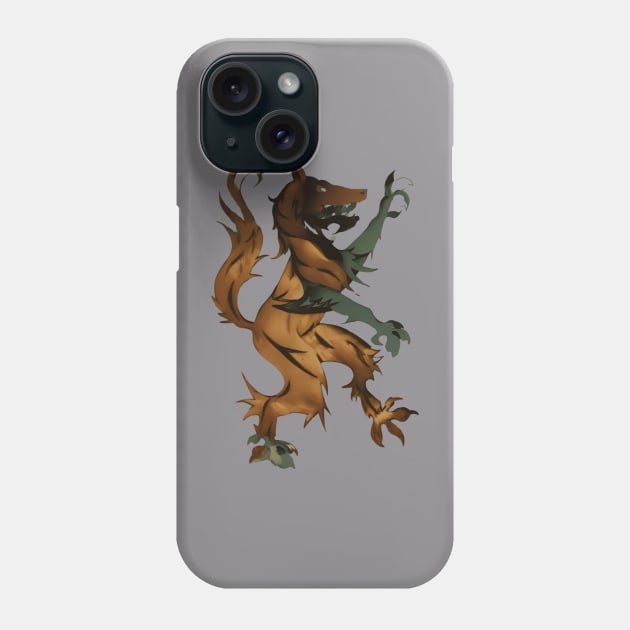 Heraldic Wolf (without background) freehand drawing. New edition. Phone Case by The Birth Of Optima