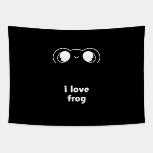 I Love Frog (White) Tapestry