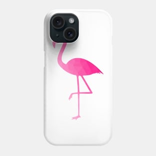 Flamingo hot pink ombre geometric mesh pattern Phone Case