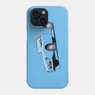 Austin Healey frog-eye Sprite in blue Phone Case