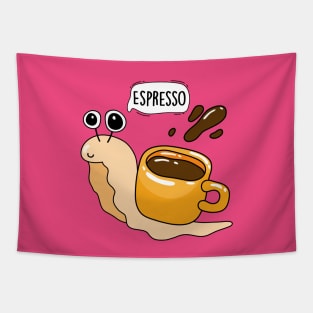 Snail and coffee mug Tapestry