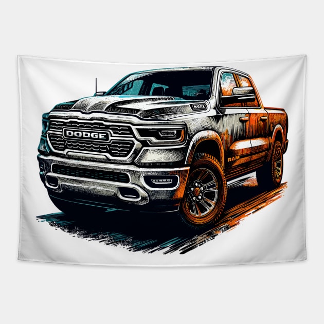 Dodge Ram 1500 Tapestry by Vehicles-Art